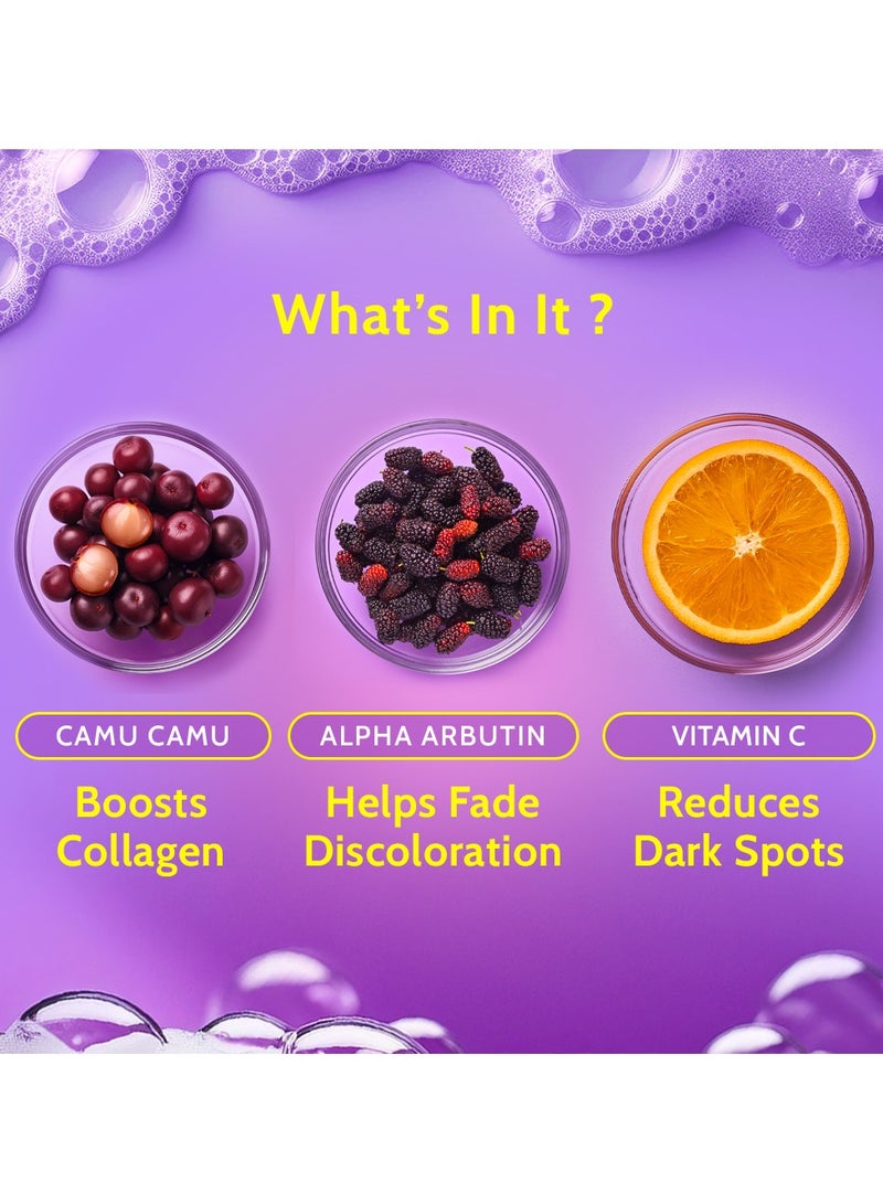 Chemist at Play غسول وجه مضيء مع 30X فيتامين C | ينظف الزيت والأوساخ | يخفف البقع الداكنة | يعزز الإشراق | لجميع أنواع البشرة | للرجال والنساء | نباتي | خالي من SLS والبارابين | 100 مل - Image 4